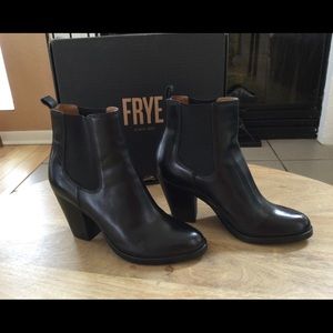 Frye black leather boots